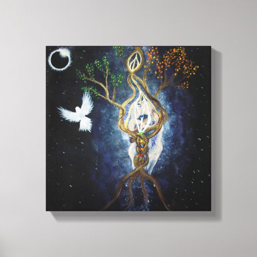 太陽のEclipse 2017の神聖な連合 キャンバスプリント (正面)