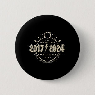 太陽のEclipse 20172024戻る黒い米国春へ 缶バッジ