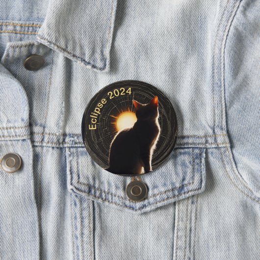 太陽のEclipse 2024の日猫 缶バッジ (インサイチュ)