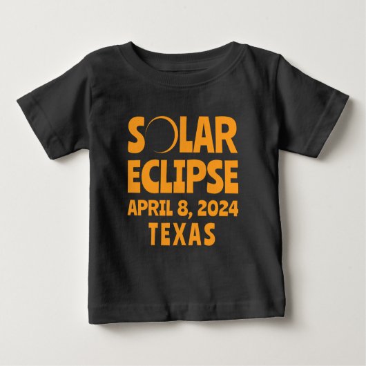 太陽のEclipse 2024テキサス州 ベビーTシャツ (正面)
