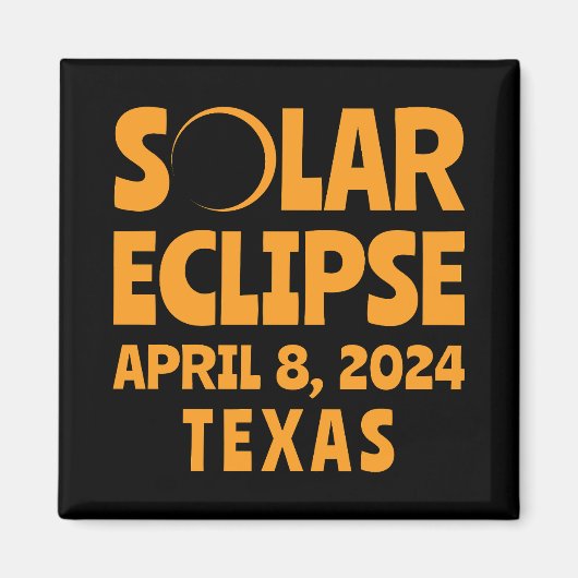 太陽のEclipse 2024テキサス州 マグネット (正面)