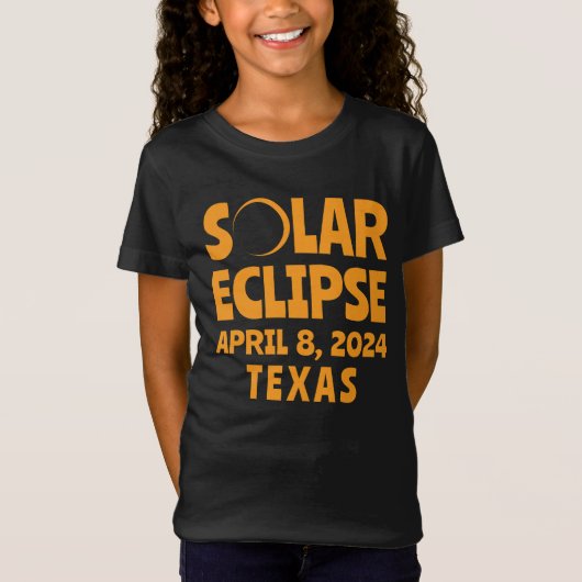 太陽のEclipse 2024テキサス州 Tシャツ (正面)
