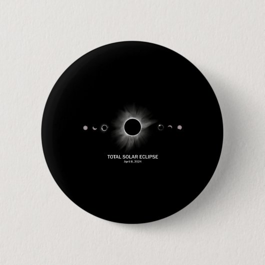 太陽のEclipse 2024全日食 缶バッジ (正面)