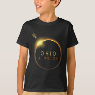 太陽のEclipse 2024州オハイオ総太陽の食 Tシャツ