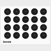 太陽のEclipse 2024州テキサス州総太陽の食 ラウンドシール (シート)