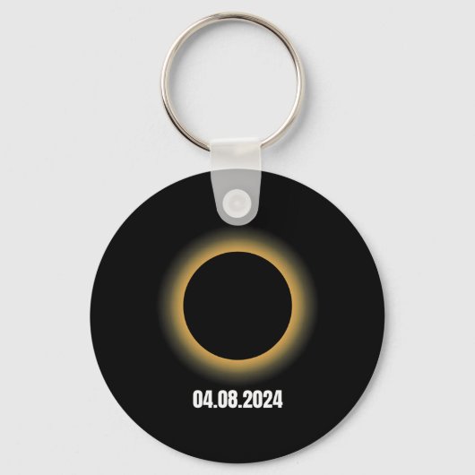 太陽のEclipse 2024総太陽のEclipse 4.08.24 キーホルダー (正面)