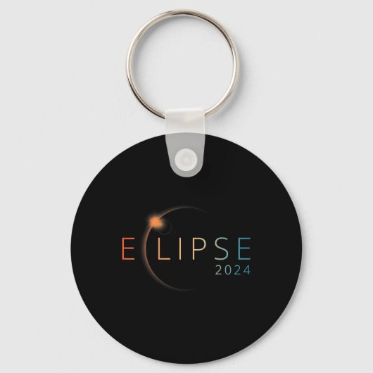 太陽のEclipse 2024総太陽のEclipse 4.08.24 キーホルダー (正面)