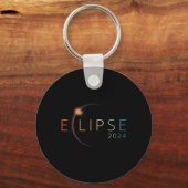太陽のEclipse 2024総太陽のEclipse 4.08.24 キーホルダー (正面)