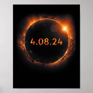 太陽のEclipse 2024総太陽のEclipse 4.08.24 ポスター