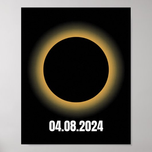 太陽のEclipse 2024総太陽のEclipse 4.08.24 ポスター (正面)