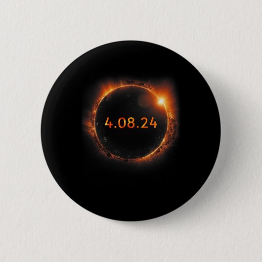 太陽のEclipse 2024総太陽のEclipse 4.08.24 缶バッジ (正面)
