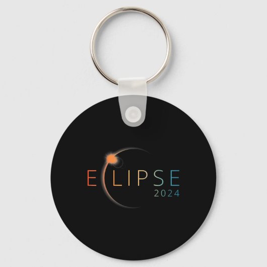 太陽のEclipse 2024総太陽のEclipse 4.08.24 2 キーホルダー (正面)