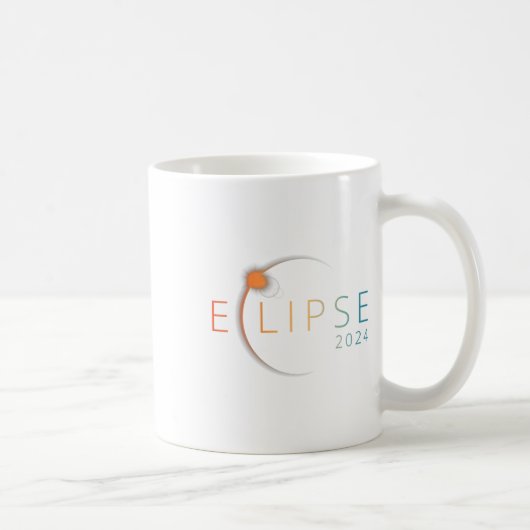 太陽のEclipse 2024総太陽のEclipse 4.08.24 2 コーヒーマグカップ (右)