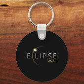 太陽のEclipse 2024総太陽のEclipse 4.08.24 5 キーホルダー (正面)