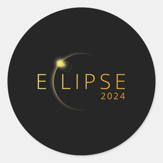 太陽のEclipse 2024総太陽のEclipse 4.08.24 5 ラウンドシール (正面)