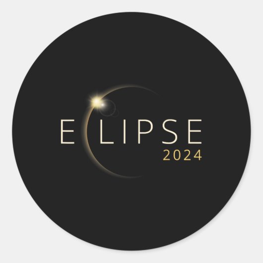 太陽のEclipse 2024総太陽のEclipse 4.08.24 5 ラウンドシール (正面)