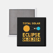 太陽のEclipse 2024総太陽のEclipse 4.08.24 7 マグネット (正面/裏面)