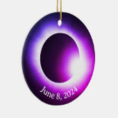 太陽のeclipse 2024、4月8日 セラミックオーナメント (右)