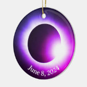 太陽のeclipse 2024、4月8日 セラミックオーナメント (左)