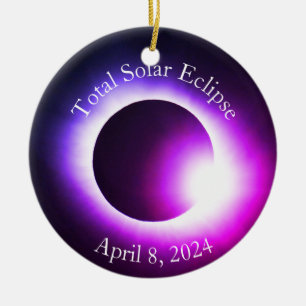太陽のeclipse 2024、4月8日 セラミックオーナメント