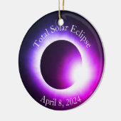 太陽のeclipse 2024、4月8日 セラミックオーナメント (左)