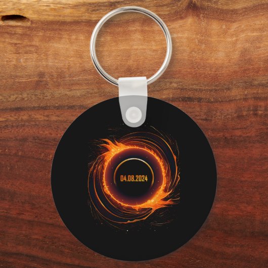 太陽のEclipse 2024 Total Sun Eclipse キーホルダー (正面)