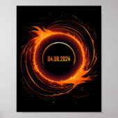 太陽のEclipse 2024 Total Sun Eclipse ポスター (正面)