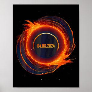 太陽のEclipse 2024 Total Sun Eclipse ポスター