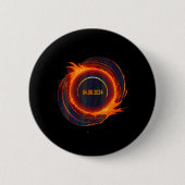 太陽のEclipse 2024 Total Sun Eclipse 缶バッジ (正面)