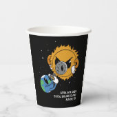太陽のEclipse 2025フォトボムパーソナライズされた 紙コップ (裏面)