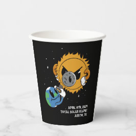 太陽のEclipse 2025フォトボムパーソナライズされた 紙コップ