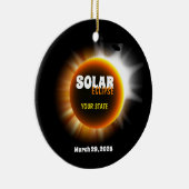 太陽のEclipse 3/29/2025カスタム文字 セラミックオーナメント (右)