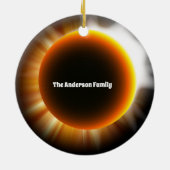 太陽のEclipse 3/29/2025カスタム文字 セラミックオーナメント (裏面)