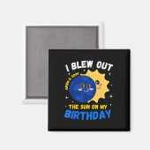 太陽のEclipse 4.08.24誕生日おもしろい引用文 マグネット (正面/裏面)