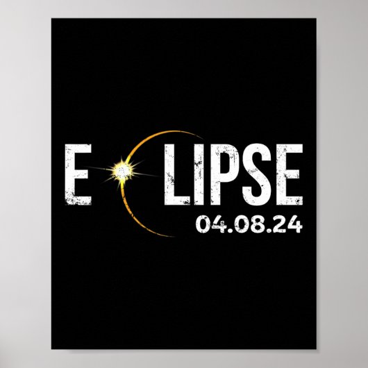 太陽のEclipse 4.08.24 2024大人キッズアメリカファミリー ポスター (正面)
