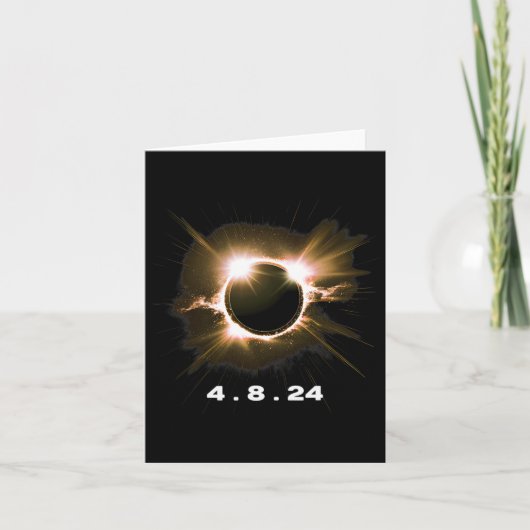 太陽のEclipse 4.8.24トータリティイベント2024お土産 カード (正面)