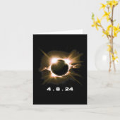 太陽のEclipse 4.8.24トータリティイベント2024お土産 カード (黄色い花)
