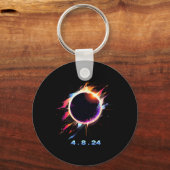 太陽のEclipse 4.8.24トータリティイベント2024お土産 キーホルダー (正面)