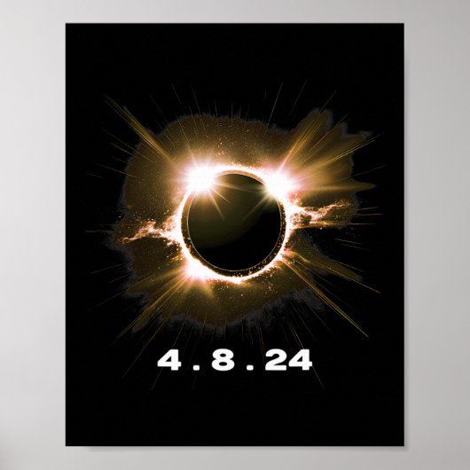 太陽のEclipse 4.8.24トータリティイベント2024お土産 ポスター (正面)