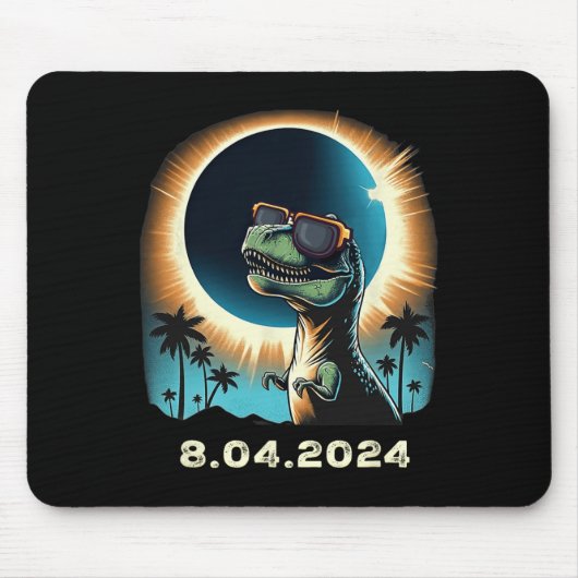 太陽のEclipse DinoとEclipse Gles太陽のの比較 マウスパッド (正面)