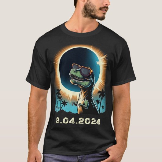 太陽のEclipse DinoとEclipse Gles太陽のの比較 Tシャツ (正面)
