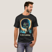 太陽のEclipse DinoとEclipse Gles太陽のの比較 Tシャツ (正面フル)