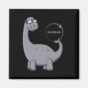 太陽のEclipse Dino 04.08.2024おもしろい幼児ボーイズGir マグネット