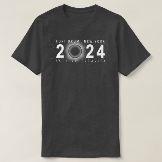 太陽のEclipse Fort Drum New York 2024年4月8日 Tシャツ (デザイン正面)
