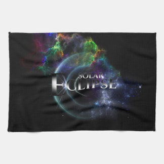 太陽のEclipse Fractal Art Spacescape キッチンタオル