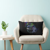 太陽のEclipse Fractal Art Spacescape ランバークッション (椅子)