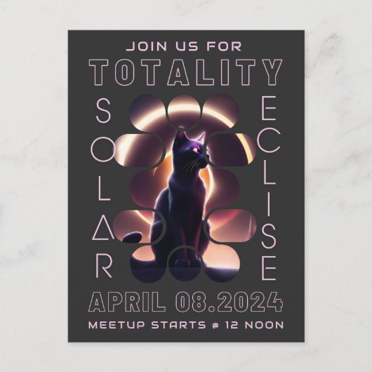 太陽のEclipse Meetup 2024 |招待状はがき インビテーションポストカード (正面)