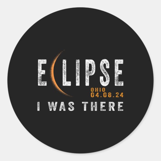 太陽のEclipse Ohio Iは皆既日食 ラウンドシール (正面)