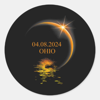 太陽のEclipse Ohio Usa全体1 ラウンドシール