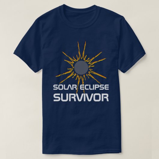 太陽のEclipse Surviverのカスおもしろいタマイズ Tシャツ (デザイン正面)